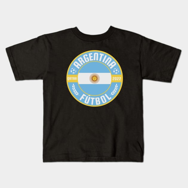 Argentina Futbol Kids T-Shirt by footballomatic